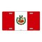 Smart Blonde Peru Flag Vanity Metal Novelty License Plate Tag Sign